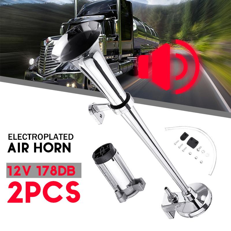12V Car Horn Van Single Horn Truck For 178DB Train Marine Aviation Compressor Kit + Wire Good Sound Horn Without Vibration Kit
