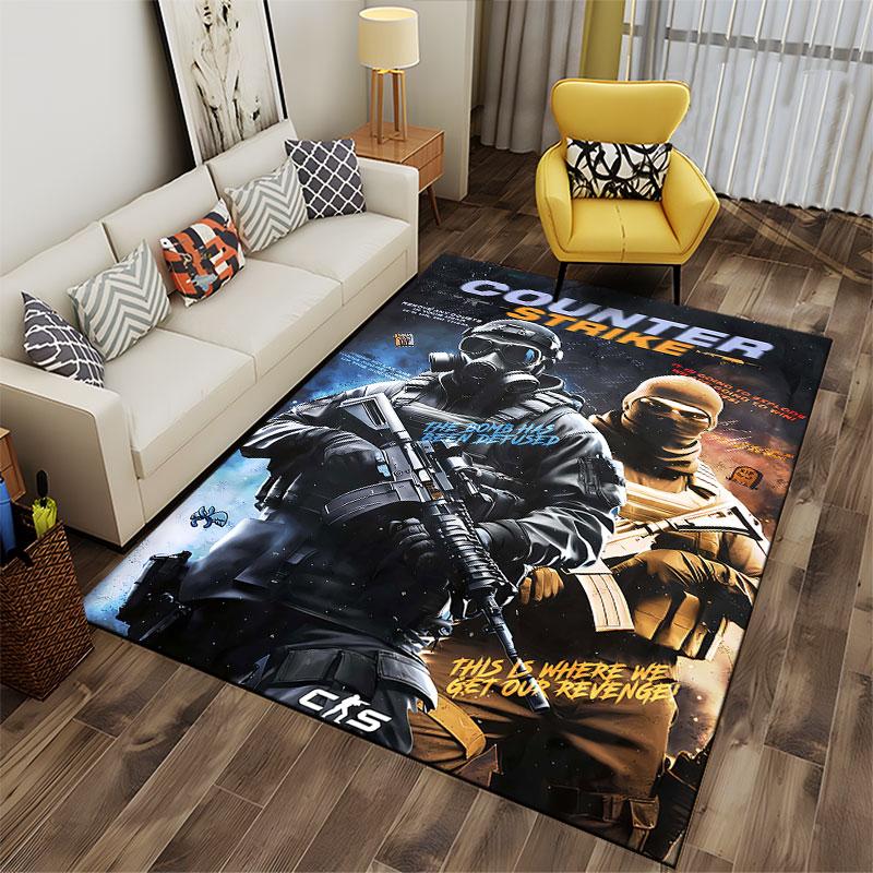 Counter-Strike Themed Carpet suitable as a non-slip mat for the living room or bedroom sofa