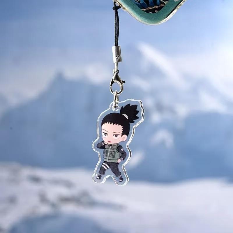 Anime Naruto Acrylic Keychain Accessaries Uzumaki Naruto Cartoon Keyring