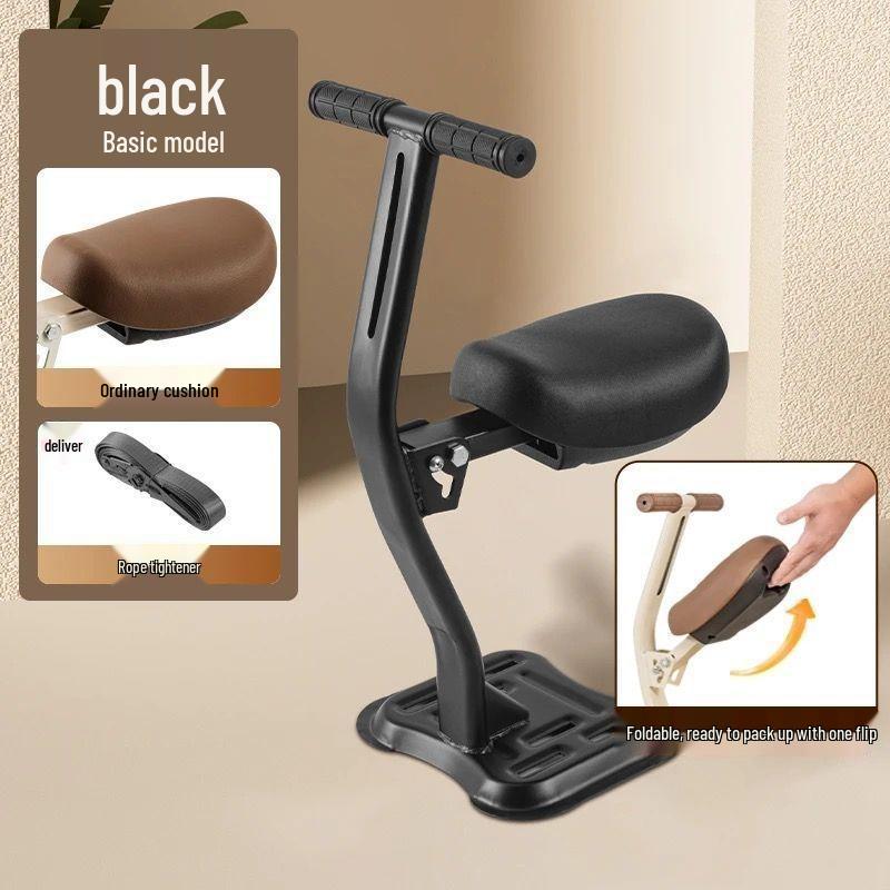 Universal Front-Mounted Electric Bicycle Safety Seat for Children – Foldable Design
