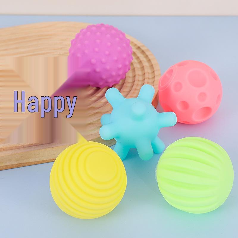 Manhattan Baby Multi-Texture Grasp & Squeeze Ball - Soft Educational Toy Set