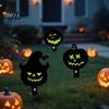 Acrylic Festival Props 9Pcs Halloween Pumpkin Ghost Garden Stake, Lighted 2D Yard Decor Festive Patio Lawn Ornaments for Path, Spooky Outdoor