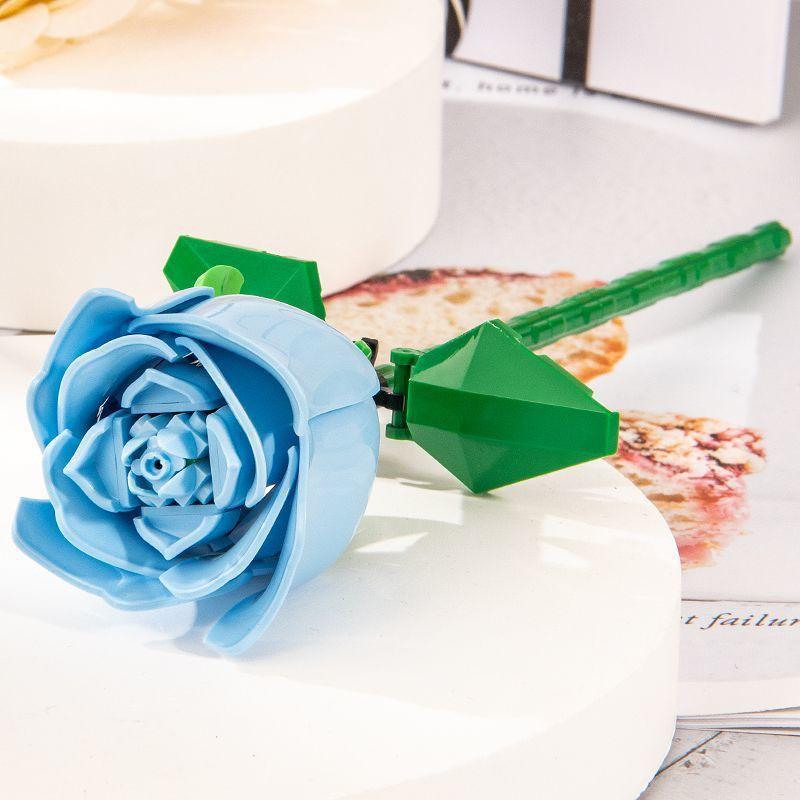 Simulated Flower Building Blocks, Sunflowers, Roses, Succulent Potted Plants, Eternal Building Blocks, Flower Bouquets, and Children's Toys