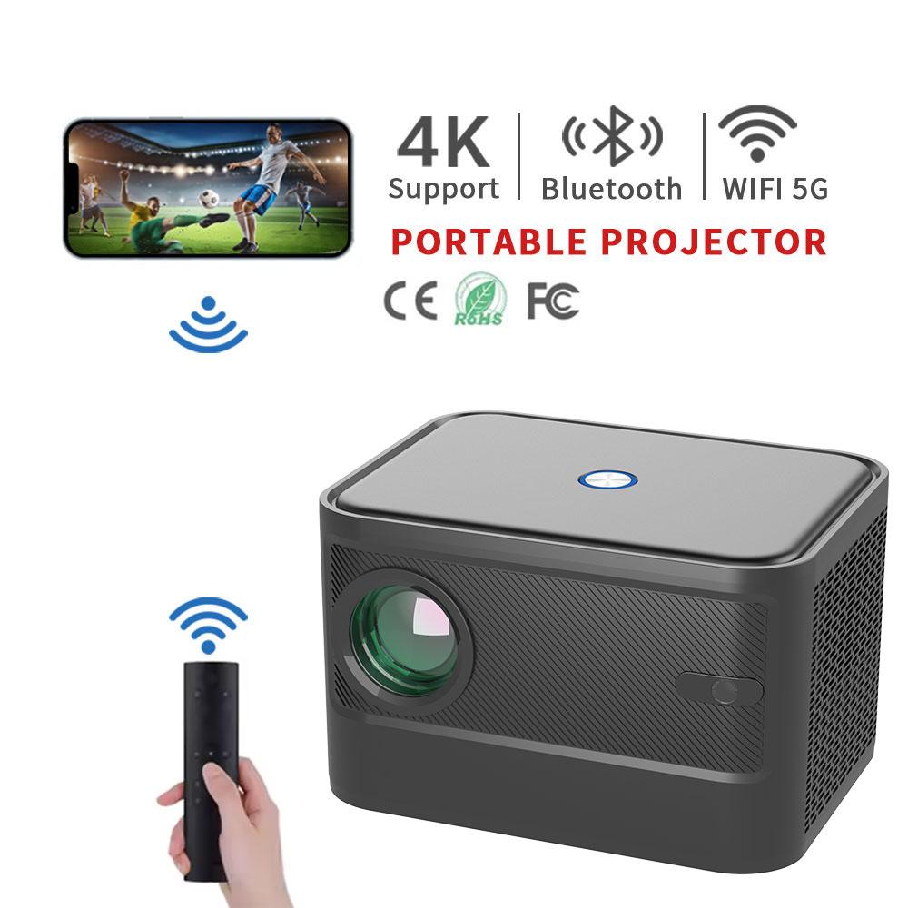 Přenosný projektor Hd 1080p 4k Domácí kino Lcd Projektor Chytrý Android TV Video Projektor Telefon Projektor Led Projektory