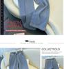 Women's Light Blue Plush Elastic Waist Wide-Leg Jeans, 2025 Spring/Autumn, Thickened, 9/10 Straight Leg.