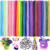 123pcs DIY Pipe Cleaners Set - Assorted Colors Flexible Chenille Stems for Craft Projects, Handmade Flower & Animal ZSY