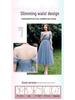 2025 New Off-the-Shoulder Bridesmaid Dress: Mid-Length, Slimming, with Fairy Charm for Special Occasions.