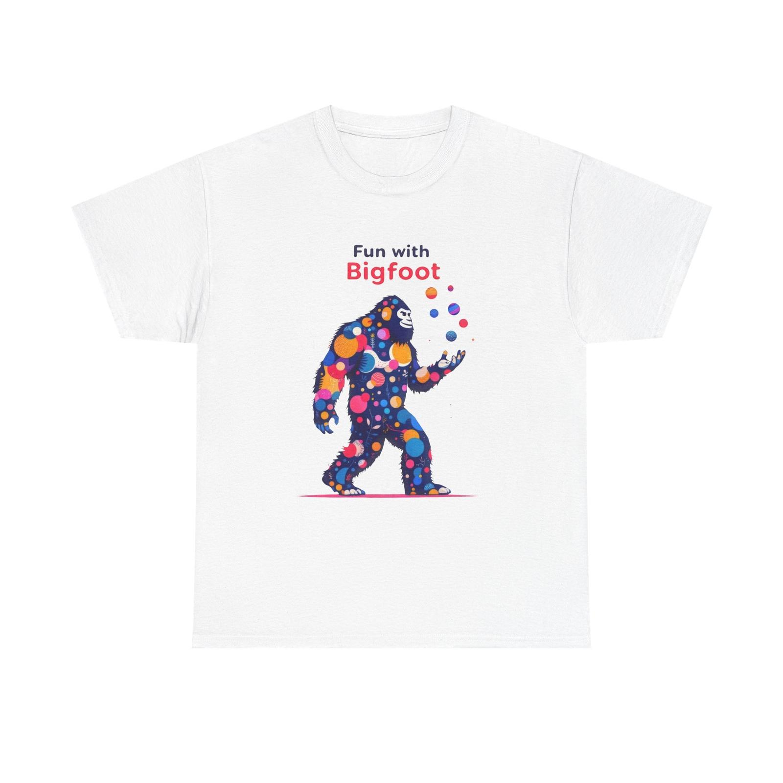 Fun with Bigfoot T-Shirt Playful Sasquatch Adventure Tee Quirky Cryptid Humor XL