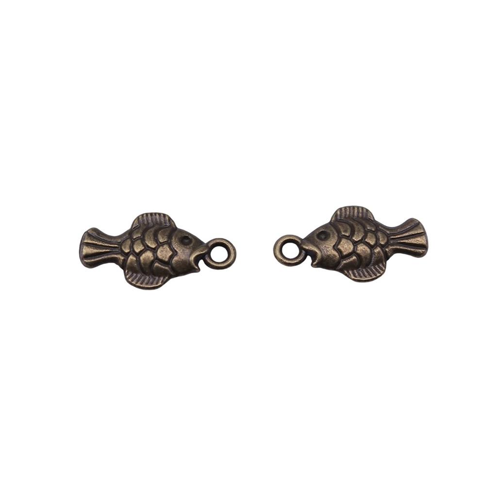 Fisch-Anhänger Vintage Legierung Anhänger Für DIY Schmuck Meeres-Thema Bastelbedarf