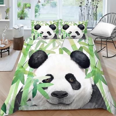 Ropa de Cama para el Hogar 2/3 Piezas Juegos de Ropa de Cama Funda Nórdica Impresa con Panda 3D Alta Calidad Juegos de Funda Nórdica Tamaño Queen Full Traje de Cama
