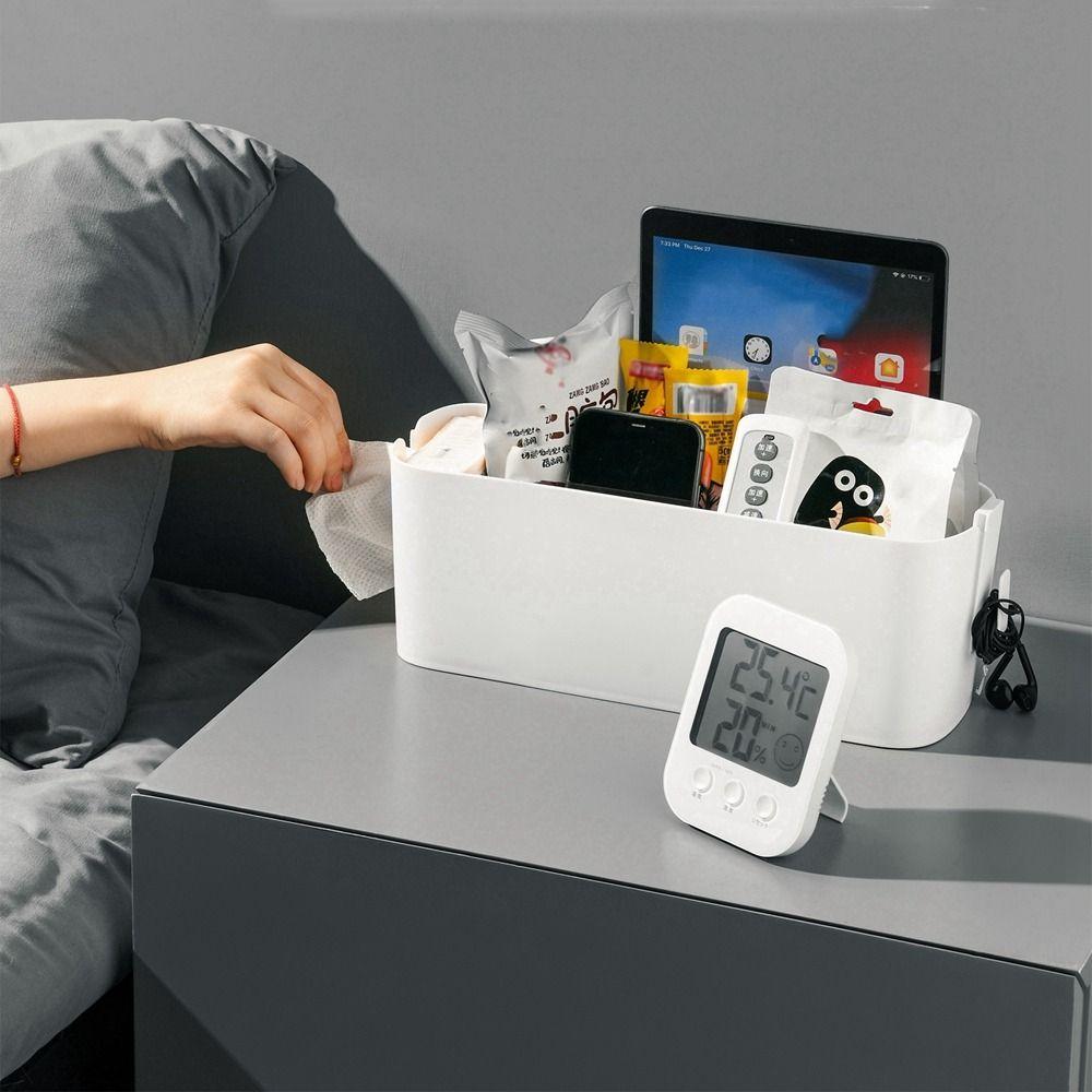 Free Punch Bed Hanging Bag Plastic Sundries Organizer Durable Night Stand Shelves  Desk