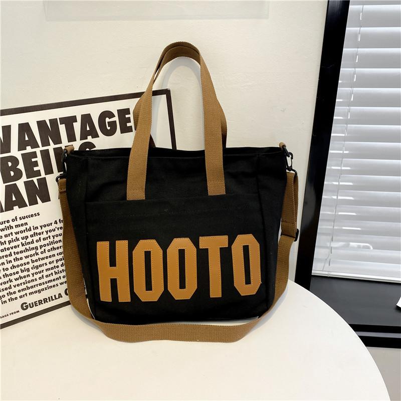 College Students In Class Shoulder Canvas Bag Big Bag Women's Large Capacity New Commuter Tote Big Bag