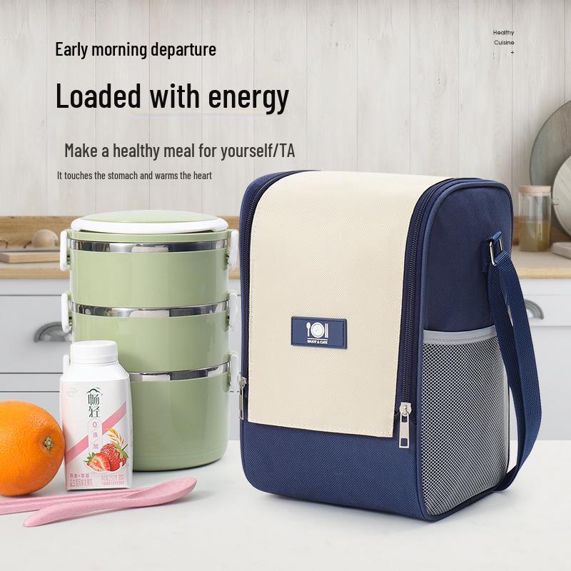Waterproof Insulated Portable Lunch Bag with Ice Pack for Fresh-Keeping and Refrigeration