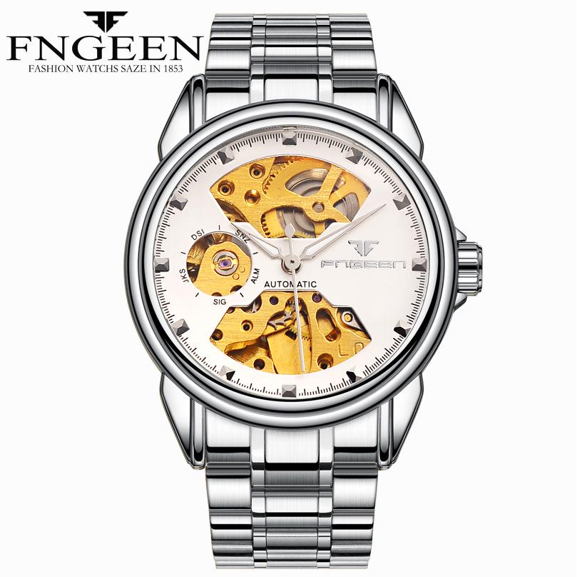 Couple Mechanical Watch Business Double-sided Hollow Men's Watch Waterproof Mechanical Gift Watch
