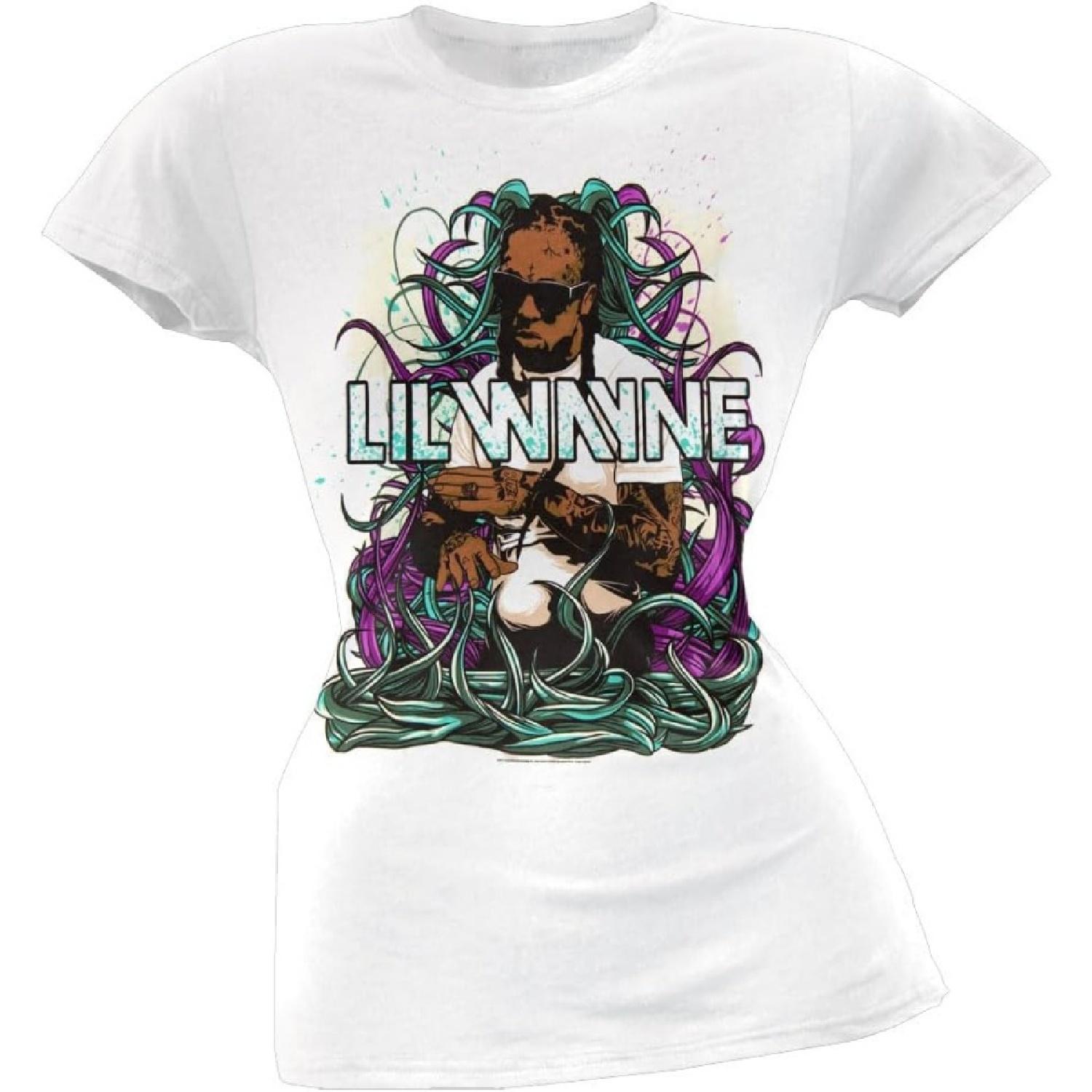 Lil Wayne - I Am Music White Juniors T-Shirt S
