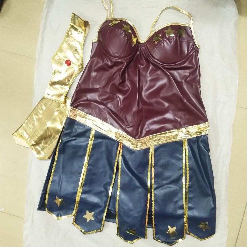 S-3XL Halloween Wonder Woman Costume Cosplay Outfit Game Themed Dress Women