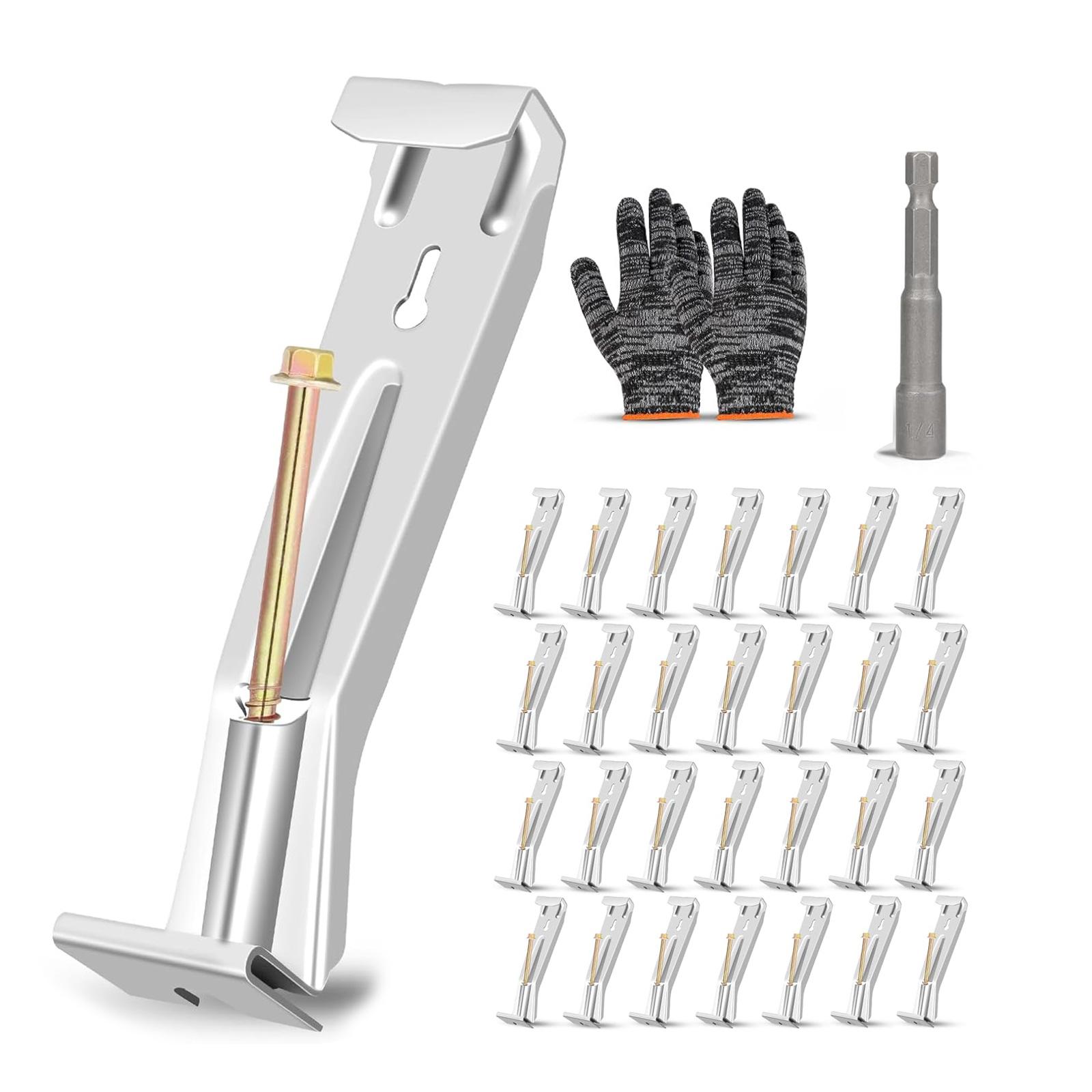 

28 штук в упаковке, скрытые подвесы для желобов, 5 дюймов, переносные прочные кронштейны с винтами, удобные для ремонта желобов, простая установка