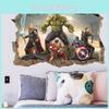 Živá kreslená samolepka na zeď s Avengers 3D samolepky do dětského pokoje obývacího pokoje nástěnná malba