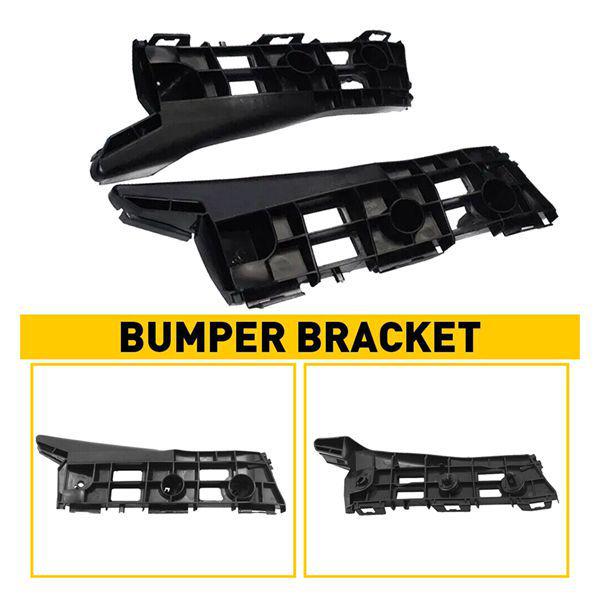 1 Pair Black ABS Front Bumper Support Brackets (Left & Right)