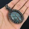 Wonderful Chalcedony Gemstone Handmade Pure Copper Wire Wrap Jewelry Pendant