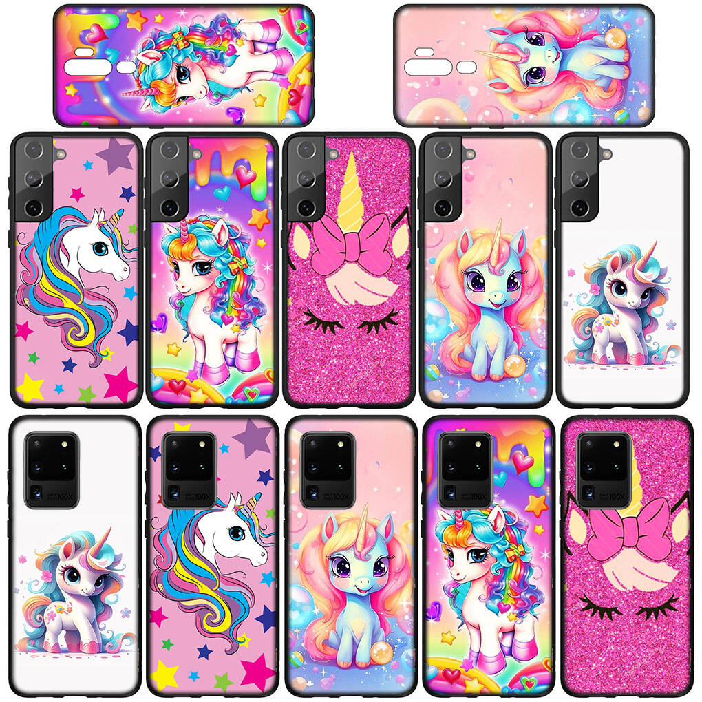 Phone Case for Samsung Galaxy S25 S23 S22 S21 S20 S24 Ultra FE A05 A06 A15 A16 A36 A37 A35 A54 A55 A56 A57 A25 A26 A53 A17 Lovely Unicorn Horse Cover