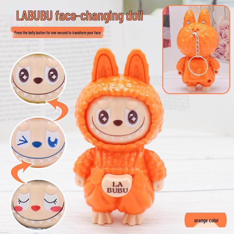 Cross-Border La Bu Transforming Doll Keychain: Trendy Cartoon Toy & Gift for Kids