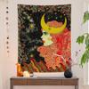 1pc Girl Floral Tapestry, Eye Tapestry, Hippie Psychedelic Retro Fun Cool Color Poster Wall Decoration