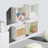 Plastic Wall Mounted Storage Boxes Dustproof Bathroom Organizer Makeup Adhesive Small Jewelry Holder Box