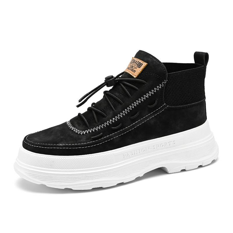 

New high-top platform fashion casual shoes platform heightening Martin boots trend short boots Internet celebrity trend men s shoes 39 чорний