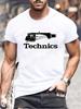 Summer Men's Fashion Tee Clothing Hip Hop Technics Headphone Graphic Tee Shirt Men Casual Streetwear Funny Printed Tops T-shirt