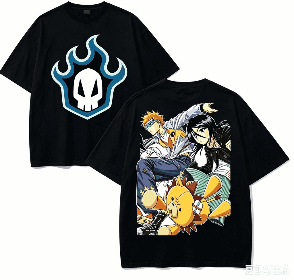 Bleach Anime Lover T-shirt Harajuku Cotton New Model High Street Retro Oversized Unisex Product