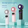 199-Speed Digital Display Handheld & Desktop Fan with Ice Pack, Foldable Design, USB Charging, and Night Light