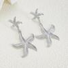 Stainless Steel Ocean Style Women's Earrings Starfish Personalized Design Seaside Vacation Simple Retro Party Jewelry