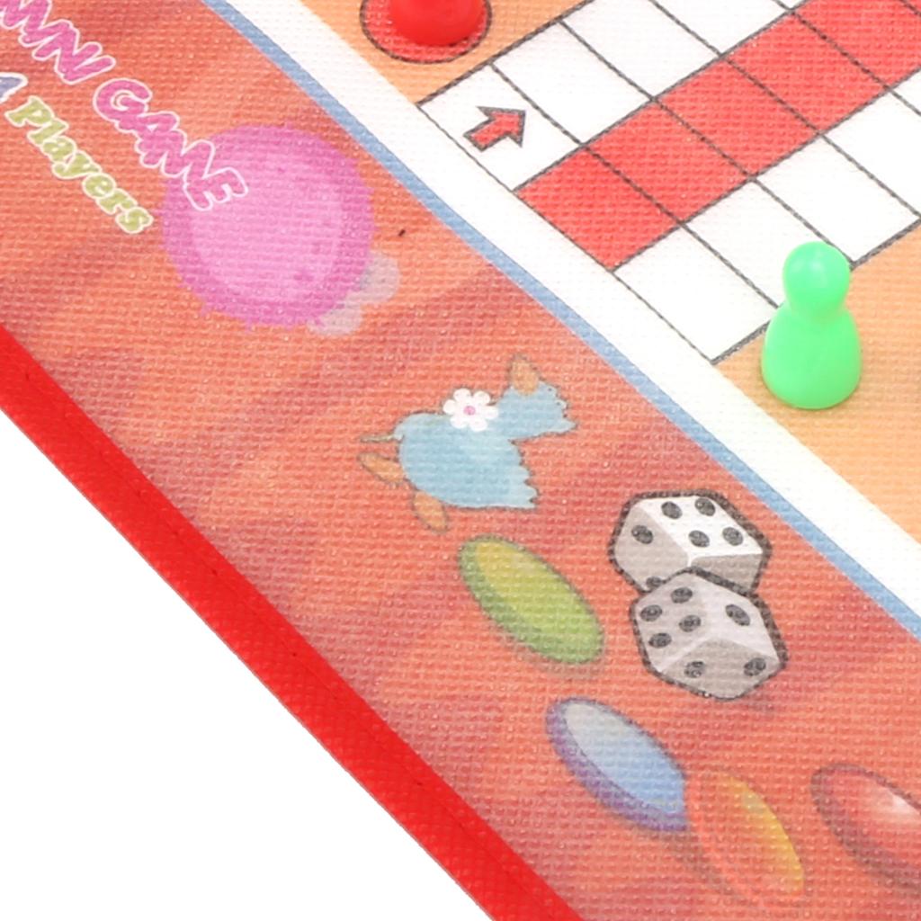 2 in 1 Snake and Ladder Flying Chess Set NonWoven Fabric Portable Family Table Game