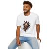 Démonická lebka Hrudník Hrůza Gotický Pekelný Monstrum Fantasy Unisex Softstyle Tričko