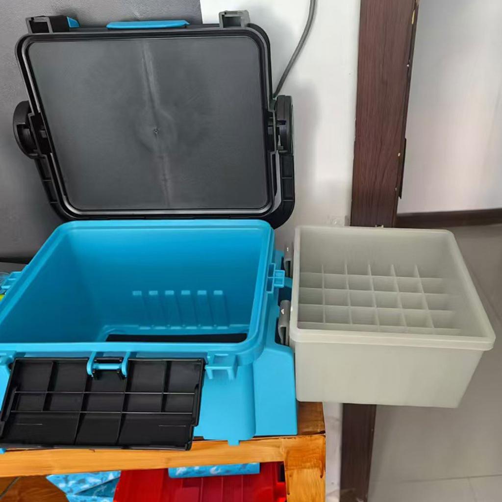 36 Grid Fishing Box Lined Box Webfoot Lures Storage Case Lures Baits Organizer Box Minnow Squid Jig Hard Baits Container