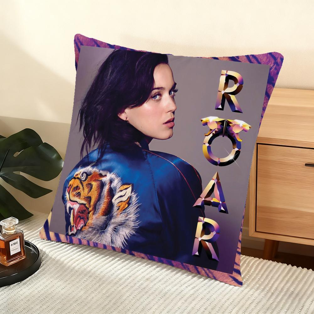 Katy Perry' Album Cushion Cover Silky Short Plush Home Sofa Cushion Cover - Invisible Zipper Home Decoration