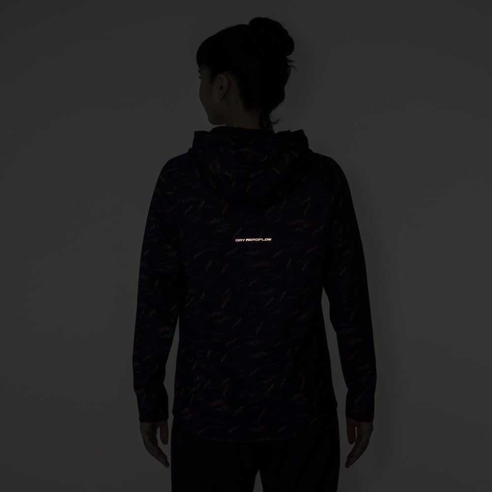 Training Wear Dry Aeroflow Hoodie Parka Highly Breathable Material Sweat Absorbent Quick Drying Jersey 32MCB310 Medieval Blue [Mizuno] Women's