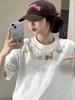 Women's Plus Size Retro Cartoon Short Sleeve T-shirt - American Summer Loose Fit, Petite Design Top