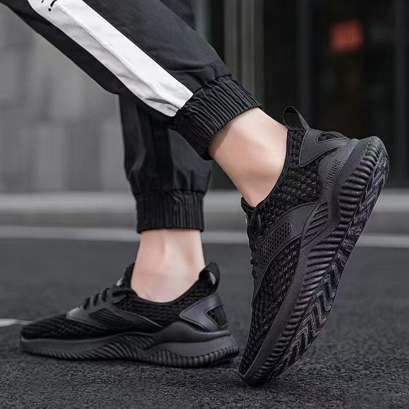 Men's shoes do not stink feet summer new ultra-thin fly-woven mesh shoes thick-soled non-slip wear-resistant breathable soft-soled sports running sh