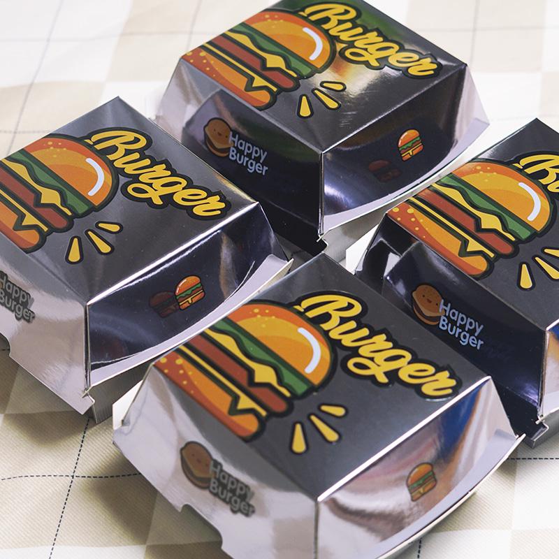 Reinforced Kraft Paper Hamburger & Hot Dog Box - High-Temperature Resistant Takeaway Bento Lunch Box