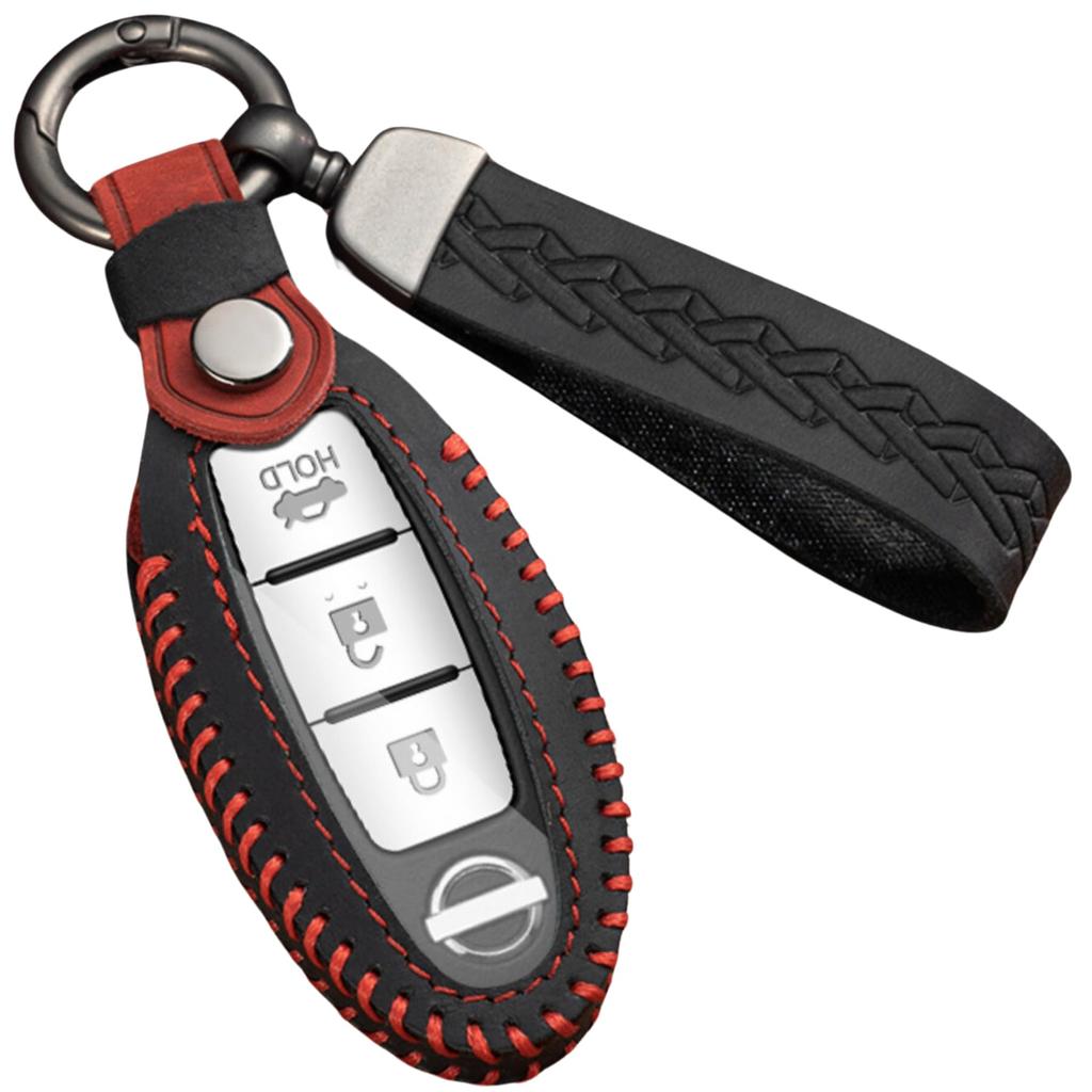 Mellbo Smart Key Case, Key Case, Cowhide Leather, Compatible with Smart Keys, Handmade, Nissan,