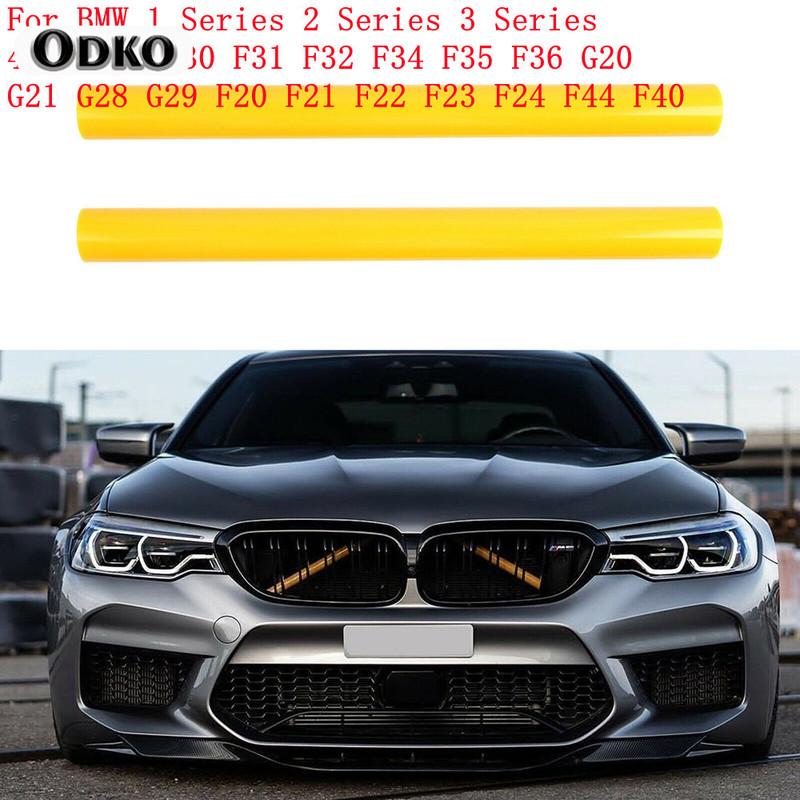 2Pcs Support Grill Bar V Brace Wrap For BMW F30 F31 F32 F33 F34 F01 F02 F03 Front Grille Trim Strips Cover Frame Decor Stickers