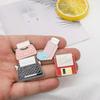 Usb Memory Card Vinyl Record Typewriter Enamel Pin Brooch Cartoon Women Men Denim Jackets Lapel Pins Backpack Badges Kids Fashio