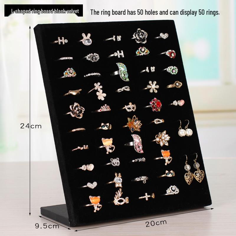 Extra Large Velvet Jewelry Display Stand: Necklace Hanger & Bracelet Storage Rack