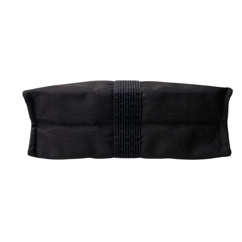 Używana torba kopertówka HERMES płótno szaro-czarne męska