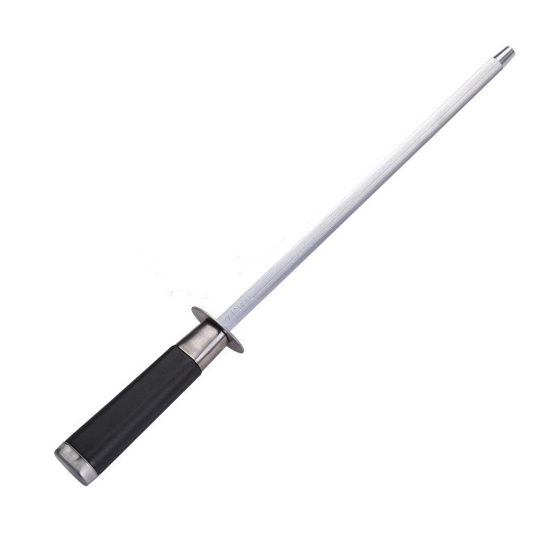 12inch Knife Sharpener Honing Steel Multi-purpose Sharpening Rod Stainless Steel PP Material Professional Easy Storage