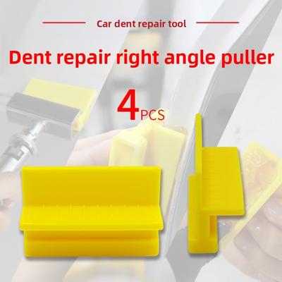 4Pcs/set Car Dent Repair Film Paint Dent Removal and Repair Right Plastic Puller Concave Pulling Edge Right Angle Pulling