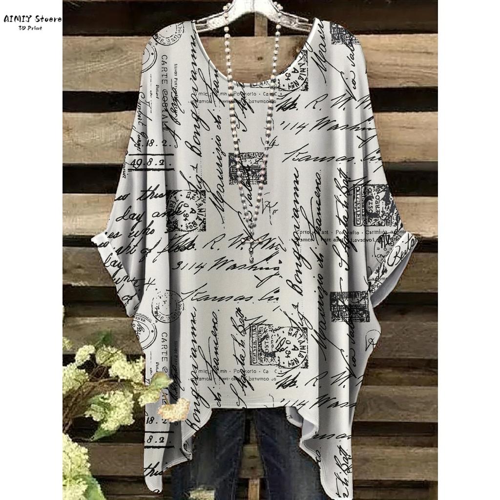 BohemianTunic Top for Women | Elegant Black & White Floral Design Round Nec Flowy Hem Perfect for Casual or Vacation Style