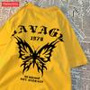 Womens T-Shirt Be Savage Not Average Butterfly Printed Soft Breathable Fashion Female Clothes Women